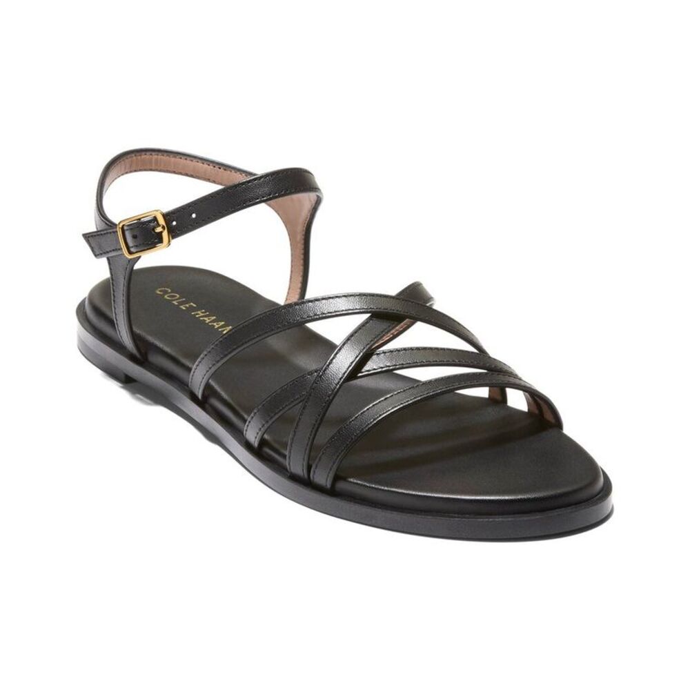 Cole Haan Flynn Strappy Leather Sandal, Black